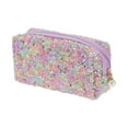thumbnail interactive-video image 1 of Unique Bargains 1 Pc Women Sparkly Sequin Cosmetic Bag for Business Travel Assorted Color Polyester, 1 of 3
