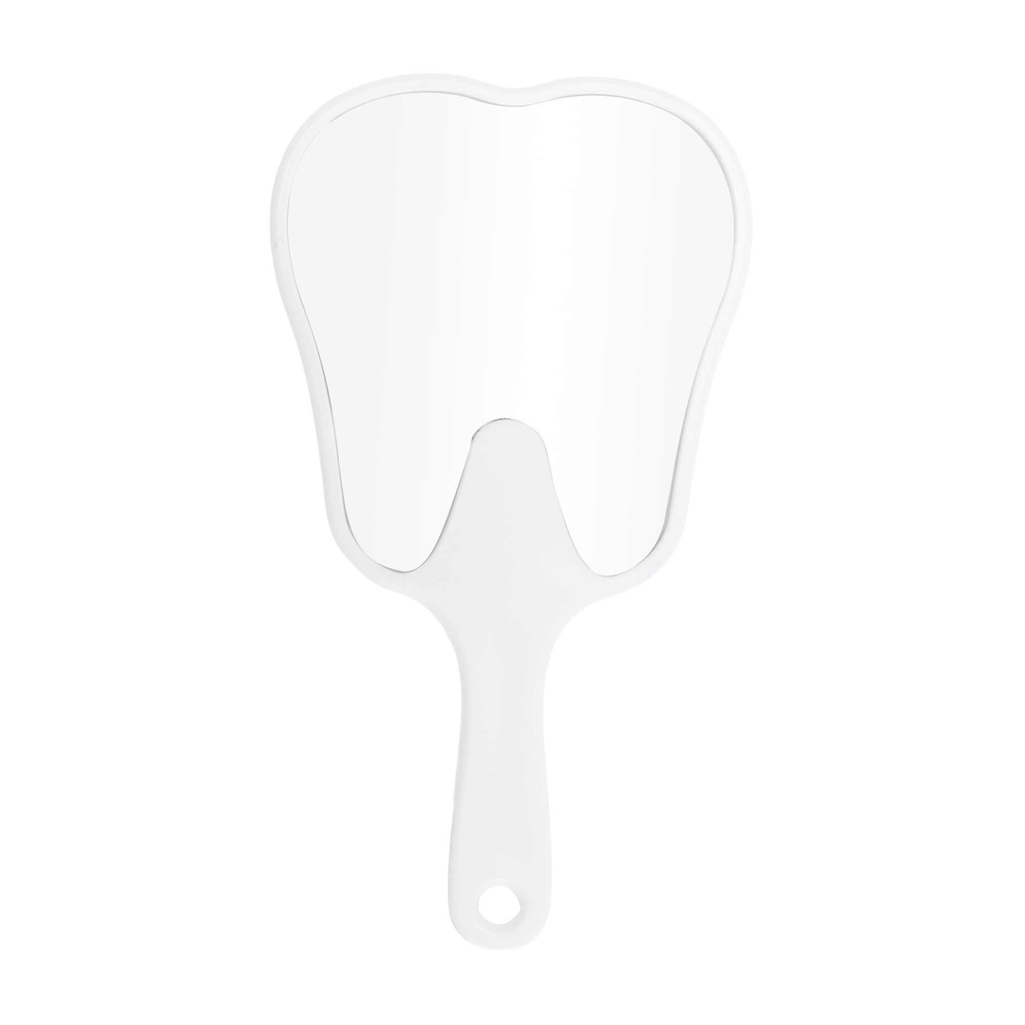 Unique Bargains 1 Pc Women Tooth Shape Handheld Mirror for Travel Assorted Color