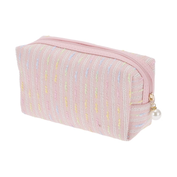 Unique Bargains 1 Pc Women Travel Organizer Toiletry Bag for Business Travel Vacation Polyester Pink