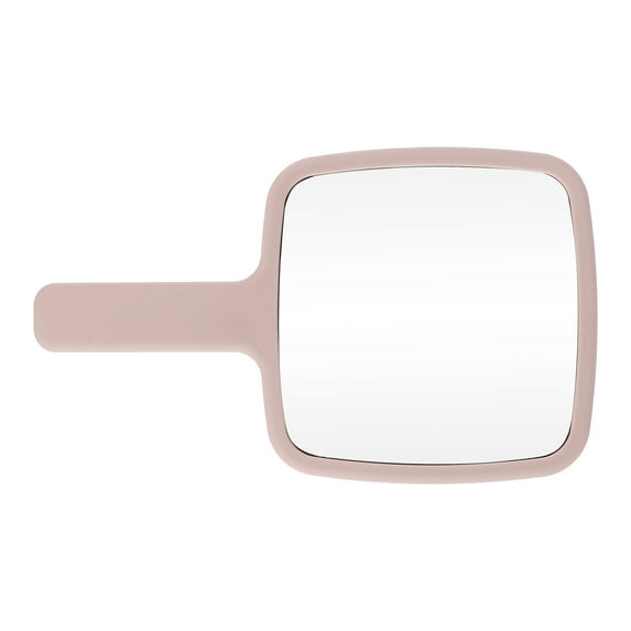 Unique Bargains 1 Pc Women Water Wave Pattern Medium Cosmetic Mirror for Business Travel Pink ABS Aluminum Mirror