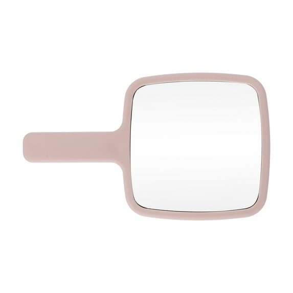 Unique Bargains 1 Pc Women Water Wave Pattern Small Cosmetic Mirror for Business Travel Pink ABS Aluminum Mirror