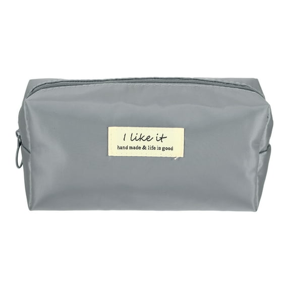 Unique Bargains 1 Pc Women Waterproof Makeup Bag for Business Travel Vacation Wedding Gray