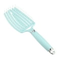 thumbnail image 1 of Unique Bargains 1 Pc Women's Durable Hollow Hair Brush for Curly Straight Thin Dry Wet Hair Green, 1 of 6