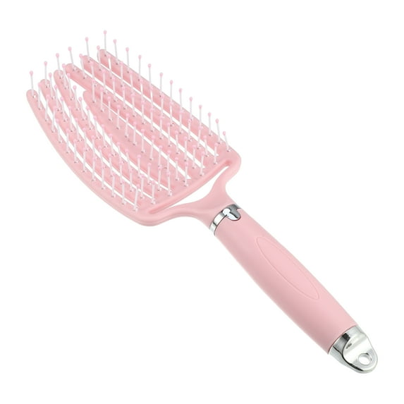Unique Bargains 1 Pc Women's Durable Hollow Hair Brush Detangler Brush for All Hair Pink