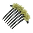 thumbnail image 1 of Unique Bargains 1 Pc Women's Frosted Hydrangeas Side Comb for Parties Green Plastic, 1 of 4
