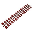 Unique Bargains 1 Pc Women's Full Coverage Fake Nails Plating XS Red