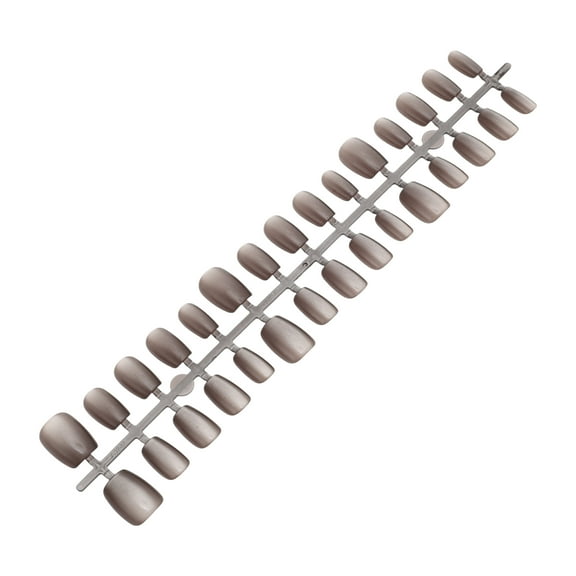 Unique Bargains 1 Pc Women's Full Coverage Nails Tips Plating XS Deep Brown