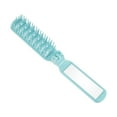 thumbnail image 1 of Unique Bargains 1 Pc Women's Hollow Foldable Mirror Comb Travel for Curly Straight Dry Wet Hair Blue, 1 of 6