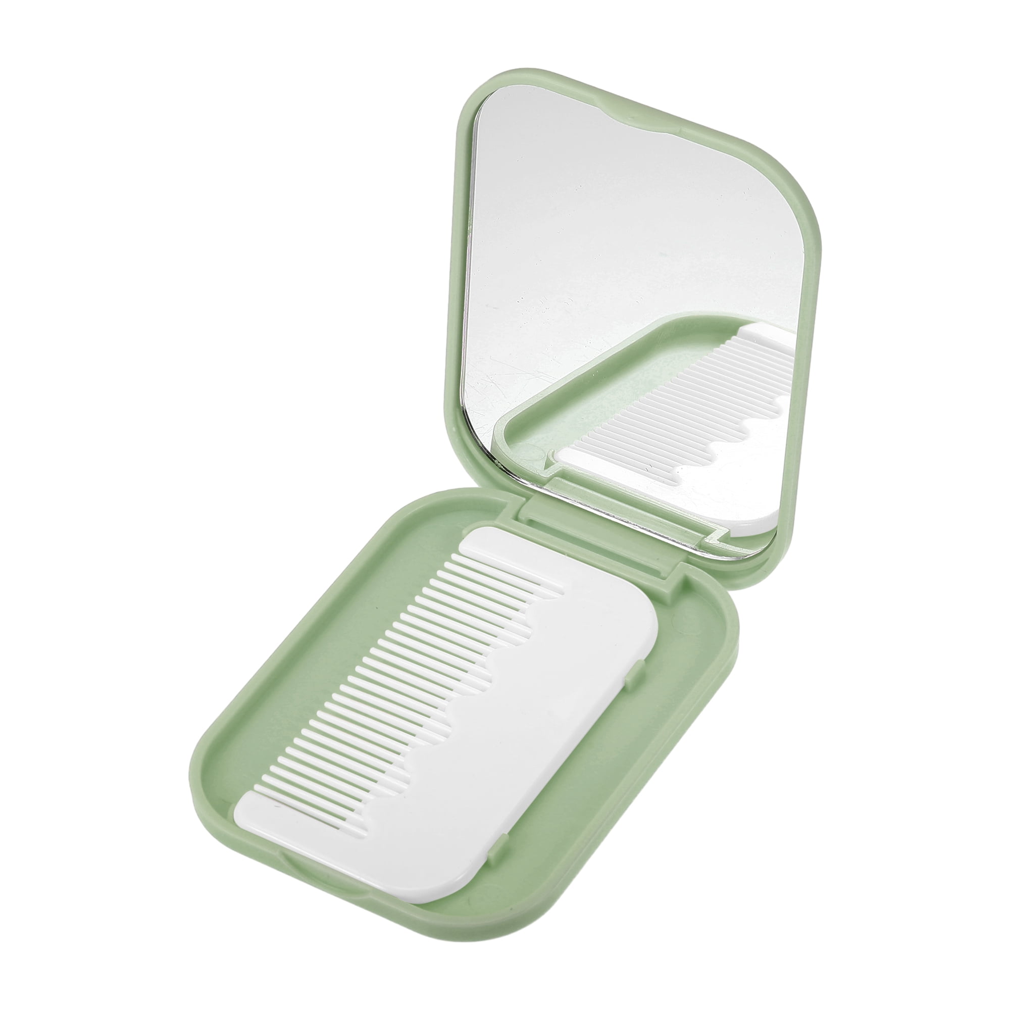 Unique Bargains 1 Pc Women's Mirror Comb for Curly Straight Dry Wet Hair Green