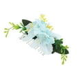 thumbnail image 1 of Unique Bargains 1 Pc Women's Styling Simulated Flowers Hair Clip Comb for Parties Blue Polyester Fabric Iron, 1 of 4