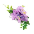 thumbnail image 1 of Unique Bargains 1 Pc Women's Styling Simulated Flowers Hair Clip Comb for Parties Purple Polyester Fabric Iron, 1 of 4
