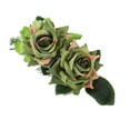 thumbnail image 1 of Unique Bargains 1 Pc Women's Styling Simulated Flowers Hair Clips Comb for Parties Green Polyester Fabric Iron, 1 of 4