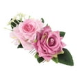 thumbnail image 1 of Unique Bargains 1 Pc Women's Styling Simulated Flowers Hair Clips Comb for Parties Pink Purple Polyester Fabric Iron, 1 of 4