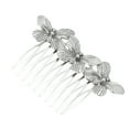 thumbnail image 1 of Unique Bargains 1 Pc Women's Vintage Butterfly Side Comb for Parties Vintage Silver Tone Alloy, 1 of 4
