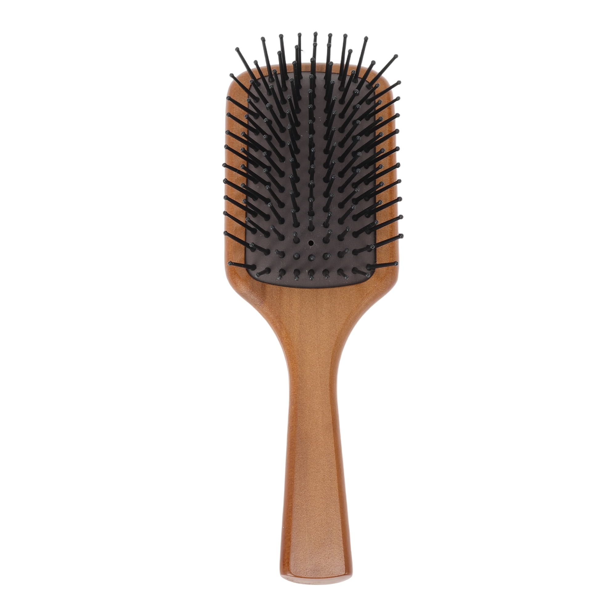 Unique Bargains 1 Pc Wood Airbag Hair Comb for Hair Care Dark Brown, Black 7.68"x2.56"