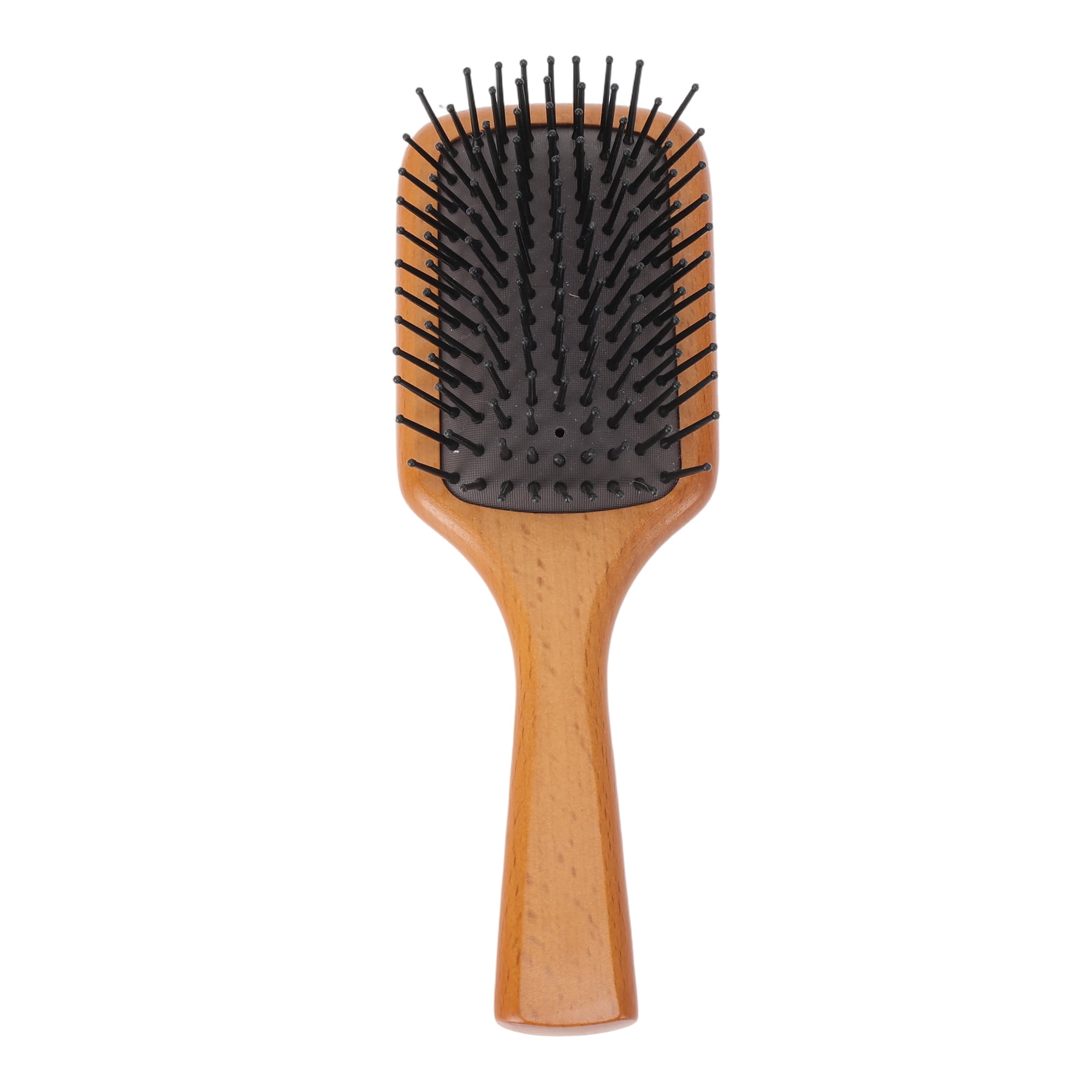 Unique Bargains 1 Pc Wood Airbag Hair Comb for Hair Care Dark Brown, Black 7.87"x2.76"