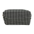 thumbnail image 1 of Unique Bargains 1 Pc Woven Pencil Case Braided Style Drawstring Makeup Bag for Vacation Black Knitting, 1 of 6