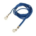 thumbnail image 1 of Unique Bargains 1 Pc Woven Rope Belt Elegant Pearl Braiding Adjustable Waist Cord Blue, 1 of 6