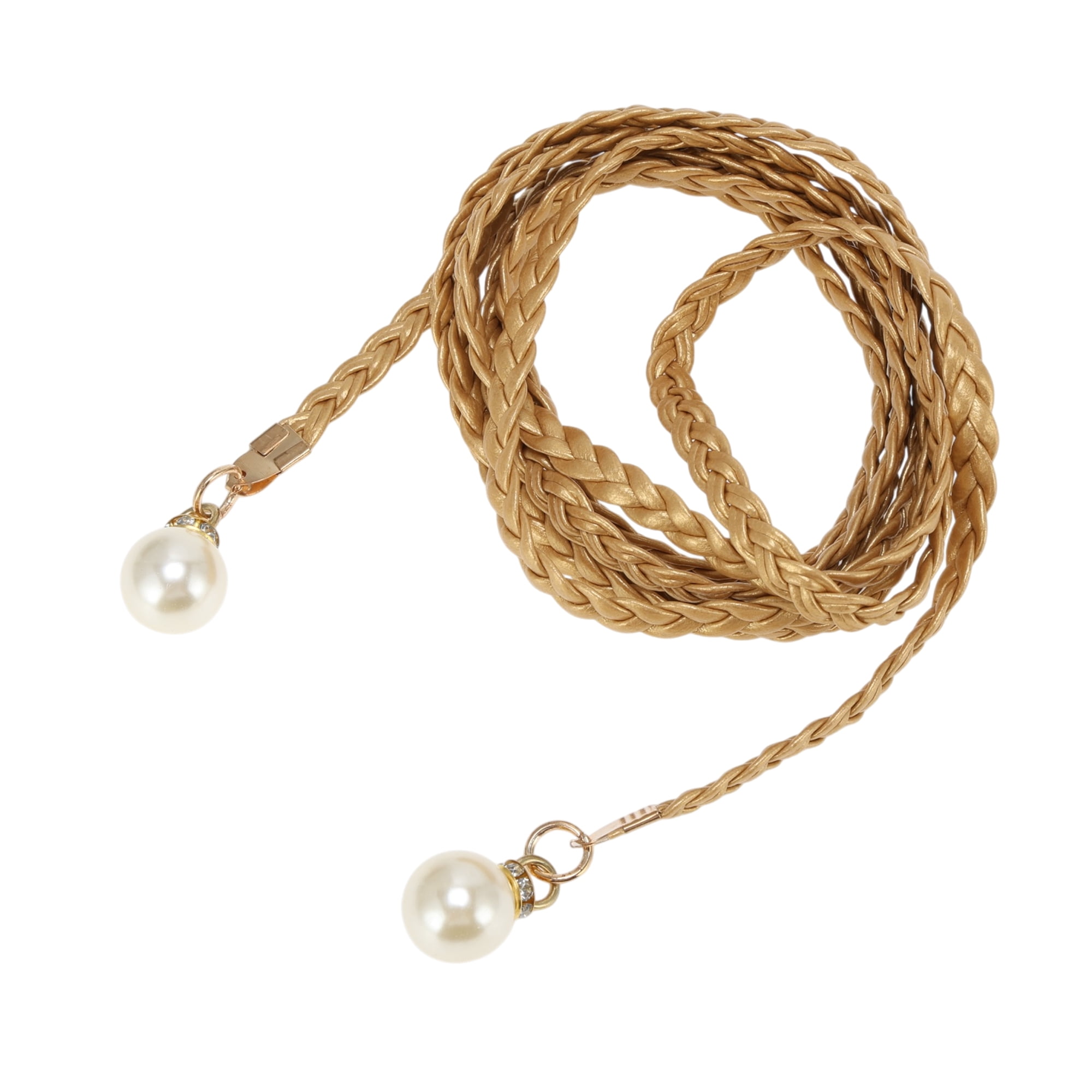 Braided rope and pearl belt Sonia Petroff Moonflower Faux Pearl-embellished Braided Rope  main image 3