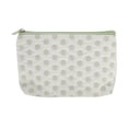 thumbnail image 1 of Unique Bargains 1 Pc convenient Rectangle Flat Dots Makeup Bag for Travel Small White Green Polyester, 1 of 5
