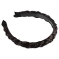 thumbnail image 1 of Unique Bargains 1 Pcs 0.98 Inch Wide Synthetic Hair Braided Headband Hair Hoop for Women and Girl Deep Brown, 1 of 2
