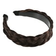 thumbnail image 1 of Unique Bargains 1 Pcs 1.61 Inch Wide Synthetic Hair Braided Headband Hair Hoop for Women and Girl Light Brown, 1 of 7