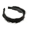 thumbnail image 1 of Unique Bargains 1 Pcs 1.65 Inch Wide Synthetic Hair Braided Headband Hair Hoop for Women and Girl Black Brown, 1 of 2