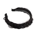 thumbnail image 1 of Unique Bargains 1 Pcs 1.89 Inch Wide Synthetic Hair Braided Headband Hair Hoop for Women and Girl Black Brown, 1 of 7