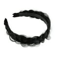 thumbnail image 1 of Unique Bargains 1 Pcs 1.89 Inch Wide Synthetic Hair Braided Headband Hair Hoop for Women and Girl Black, 1 of 7