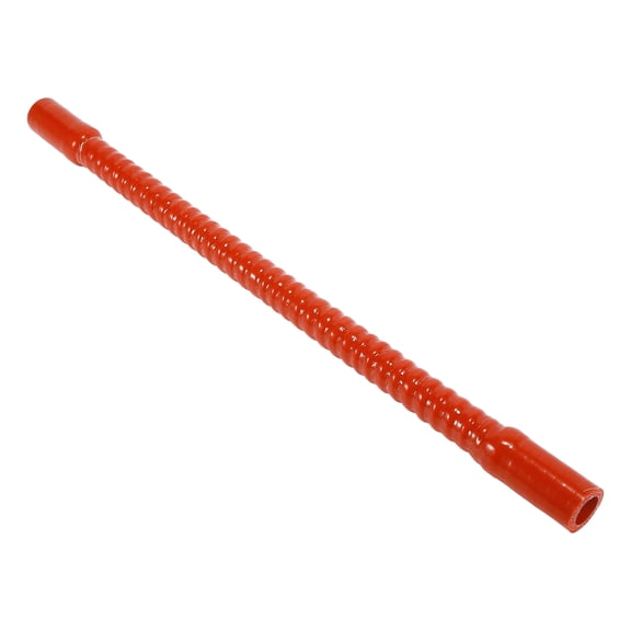 Unique Bargains 1 Pcs 18mm 0.71" ID 500mm 19.69" Length 0 Degree Red Car Threaded Silicone Hose Universal
