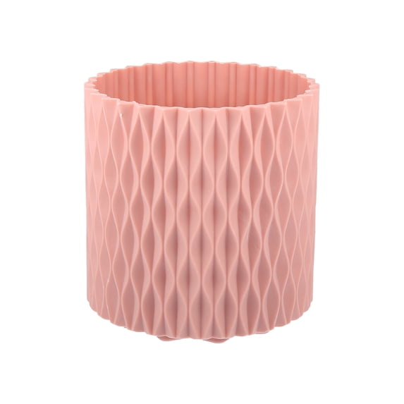 Unique Bargains 1 Pcs 360° Rotating Makeup Organizer Makeup Brush Holder Organizer Multi-Functional Pen Holder pink