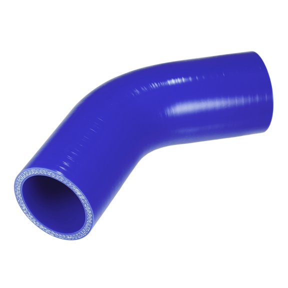 Unique Bargains 1 Pcs 45mm 1.77" ID 90mm 3.54" Length 45° Blue Car Silicone Hose