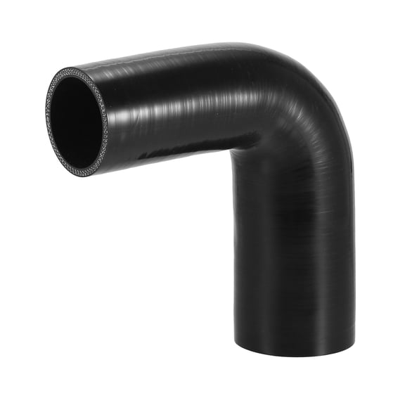 Unique Bargains 1 Pcs 51-63mm 2.01"-2.48" ID 150mm 5.91" Length 90 Degrees Black Car Silicone Hose Coolant Hose