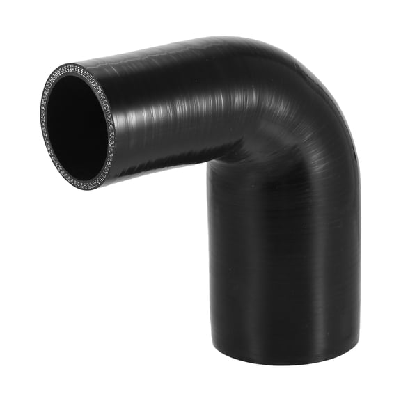 Unique Bargains 1 Pcs 51-76mm 2.01"-2.99" ID 150mm 5.91" Length 90 Degrees Black Car Silicone Hose Coolant Hose