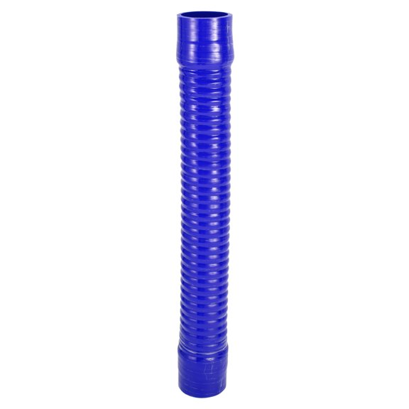 Unique Bargains 1 Pcs 57mm 2.24" ID 500mm 19.69" Length 0° Blue Car Threaded Silicone Hose Coolant Hose Universal
