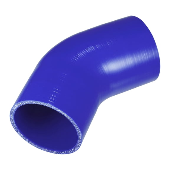 Unique Bargains 1 Pcs 80mm 3.15" ID 90mm 3.54" Length 45° Blue Car Silicone Hose