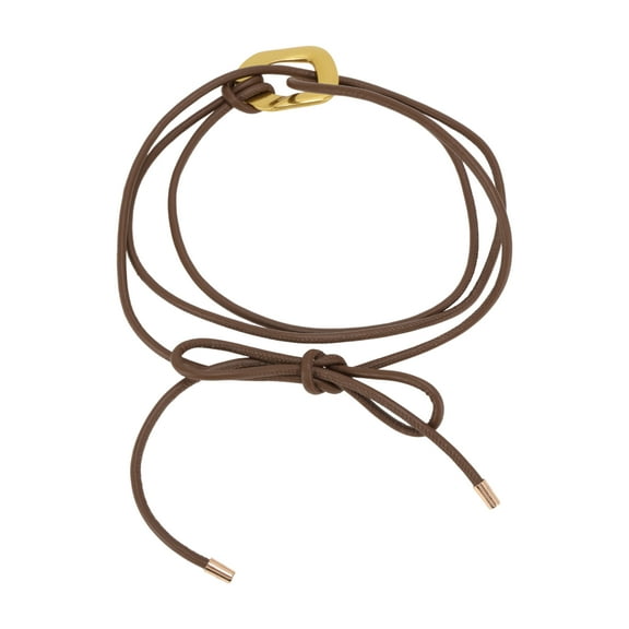 Unique Bargains 1 Pcs Adjustable Waist Belt Fashion Tie Pattern Adjustable Waist Cord Caramel Brown