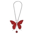 thumbnail image 1 of 1 Pcs Artificial Crystal Butterfly Car Rear View Mirror Pendant Accessories Car Hanging Ornament Red, 1 of 6