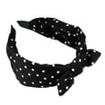 thumbnail image 1 of Unique Bargains 1 Pcs Hairband for Women Bowknot Headband with Bunny Ears Black 2.17 Inch Wide, 1 of 7