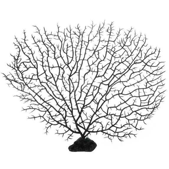 Unique Bargains 1 Pcs Colorful Coral Reef Decor Mini Faux Coral Decor for Aquarium Decorations Black 30x26cm