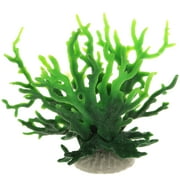 Unique Bargains 1 Pcs Colorful Coral Reef Decor Mini Faux Coral Decor for Aquarium Decorations Green 16.5x14.8cm