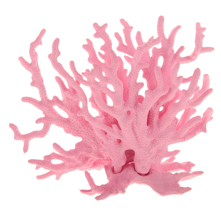 Unique Bargains 1 Pcs Colorful Coral Reef Decor Mini Faux Coral Decor for  Aquarium Decorations Pink 16x13.5cm