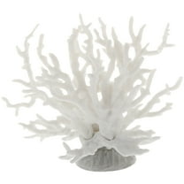 Unique Bargains 1 Pcs colorful Coral Reef Decor Mini Faux Coral Decor for Aquarium 16.5x14.8cm White