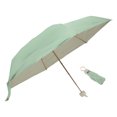 thumbnail image 1 of Unique Bargains 1 Pcs Compact Umbrella 5-Fold Umbrella Beige Light Green, 1 of 6