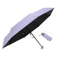 thumbnail image 1 of Unique Bargains 1 Pcs Compact Umbrella Thickened Black Vinyl Lavender Purple, 1 of 6
