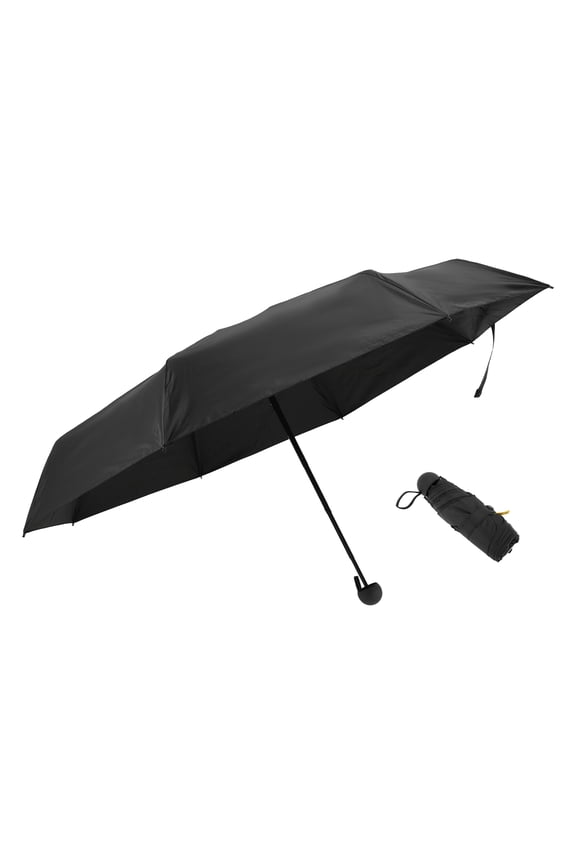1 Pcs Compact Umbrella Thickened Black Vinyl Magic Black