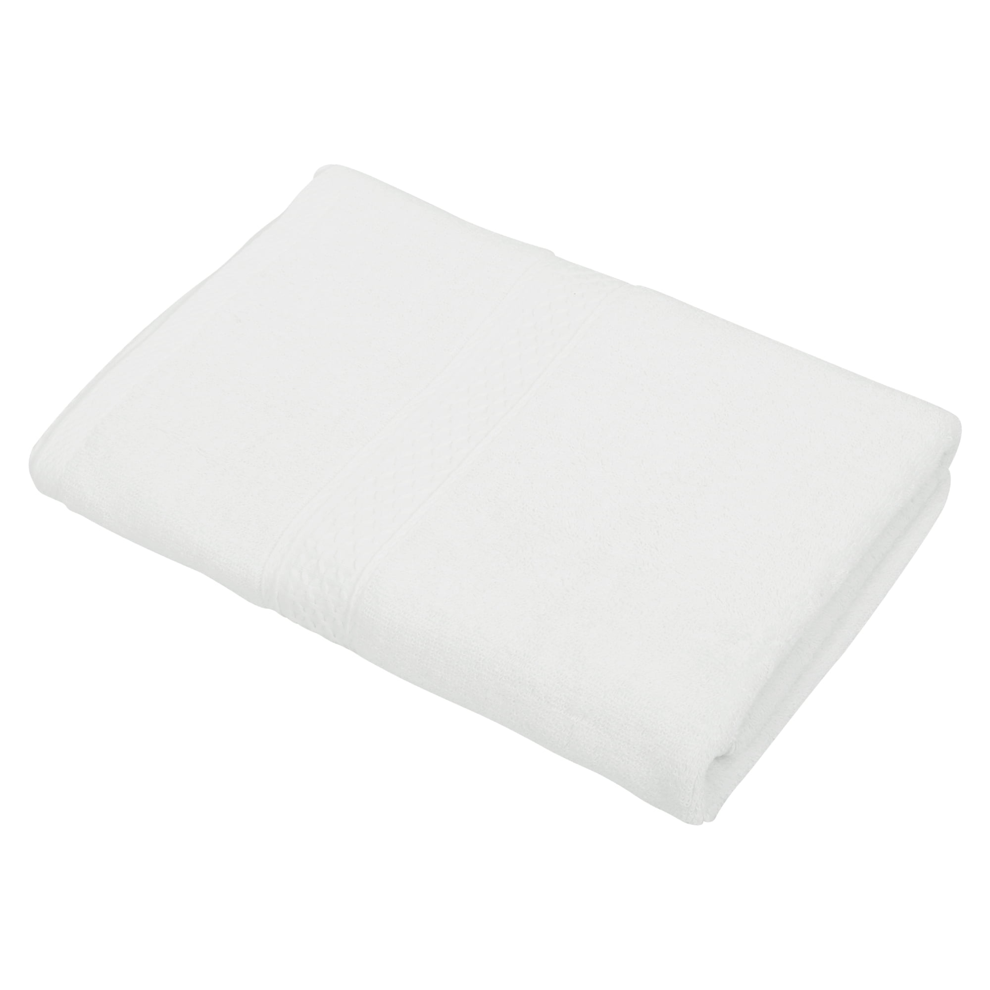 Unique Bargains 1 Pcs Cotton Bath Towel Plain Soft Absorbent Classic Design Cotton Bath Towel White 27.56"x55.12"