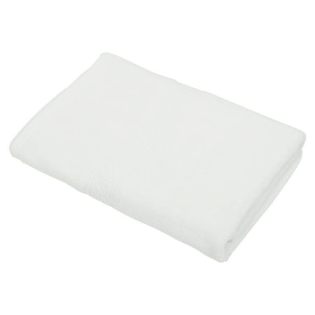 Unique Bargains 1 Pcs Cotton Bath Towel Plain Soft Absorbent Classic Design Cotton Bath Towel White 27.56"x55.12"