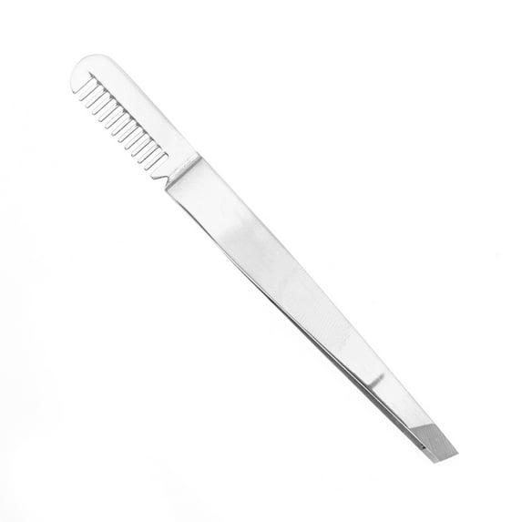 Unique Bargains 1 Pcs Durable Eyebrow Tweezer for Bathroom Travel Hotel Silver Tone