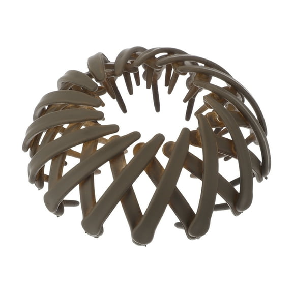Unique Bargains Fashion Bird's Nest Claw Clips for Women 1 Pc Brown
